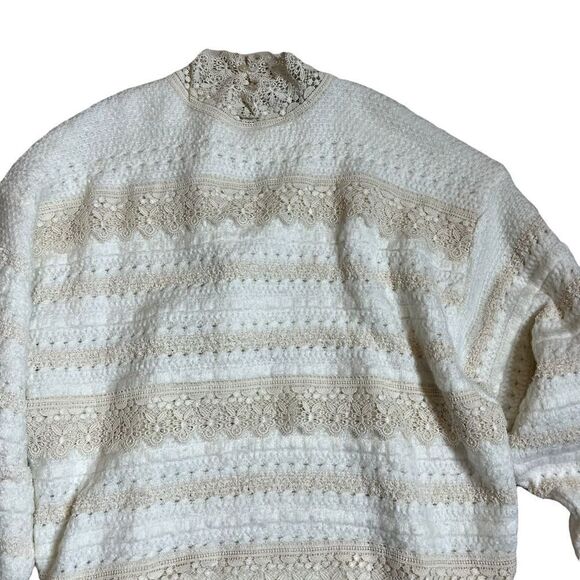 Zara lace cream oversized sweater - Picture 7 of 11